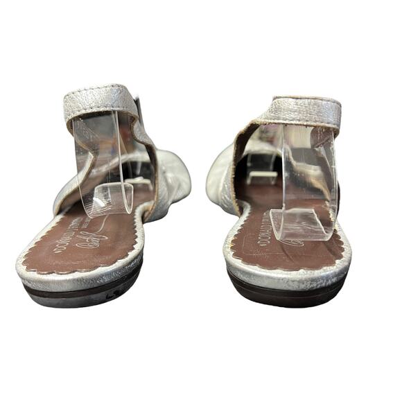 New No‎ Box Donald J Pliner Hedy Silver Metallic Leather Ballet Sling Back Flats - Picture 8 of 11